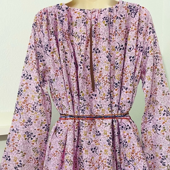 Elliette Tate Silk Cotton Mini Dress New Ditsy Floral Feminine Romantic Party - Picture 16 of 17